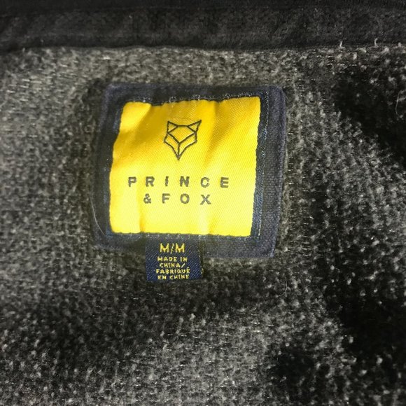 Prince & Fox Women's Medium Grey Black Zip Up Sweatshirt Hoodie - Picture 8 of 16